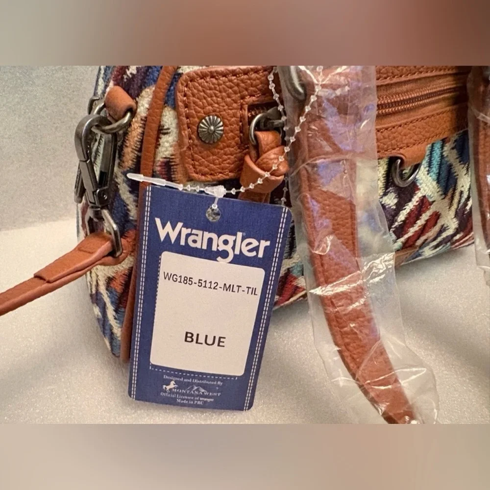 Wrangler Western Aztec Tapestry Satchel Crossbody Bag NWT Boho Rodeo - Picture 3 of 13